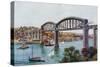 Plymouth, Royal Albert Bridge, Saltash-Alfred Robert Quinton-Stretched Canvas