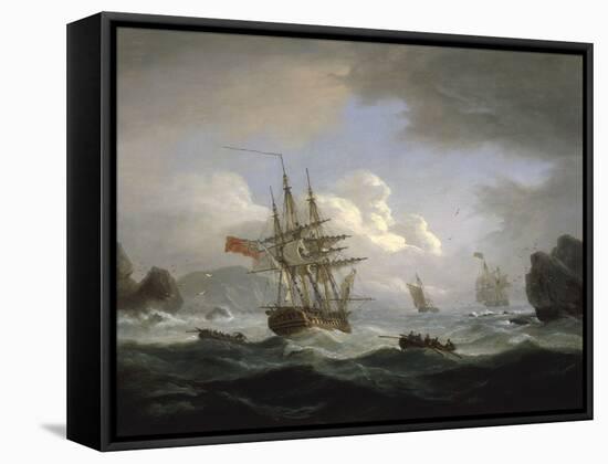 Plymouth Sound, 1829-Thomas Luny-Framed Stretched Canvas