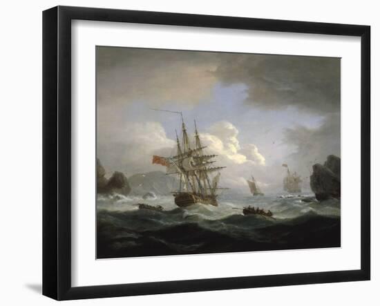 Plymouth Sound, 1829-Thomas Luny-Framed Premium Giclee Print