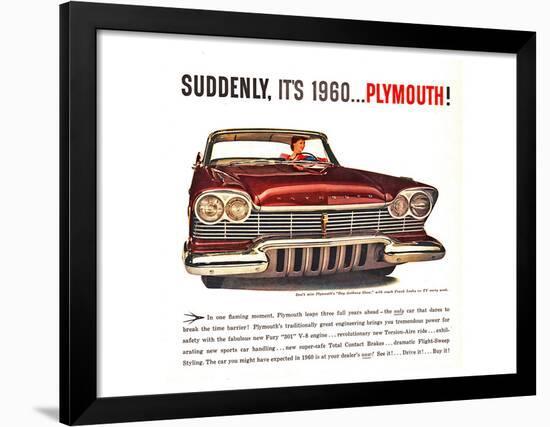Plymouth - Suddenly It's 1960-null-Framed Art Print
