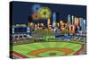 PNC Park Fireworks Pittsburgh-Ron Magnes-Stretched Canvas