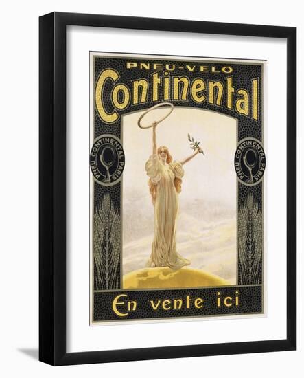 Pneu Velo Continental En Vente Ici Poster-null-Framed Giclee Print