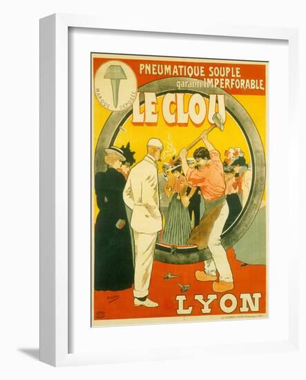 Pneumatique souple garanti imperforable Le Clou, Lyon-Henri Gray-Framed Giclee Print