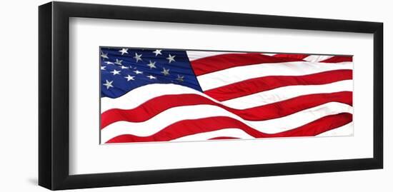 Pnoramic American Flag-null-Framed Art Print