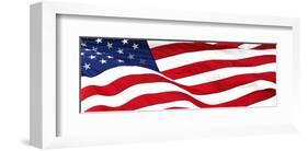 Pnoramic American Flag-null-Framed Art Print