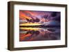 Po river park, Piedmont, Italy. Colours and clouds on a wetland near the Po river.-ClickAlps-Framed Photographic Print