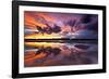 Po river park, Piedmont, Italy. Colours and clouds on a wetland near the Po river.-ClickAlps-Framed Photographic Print