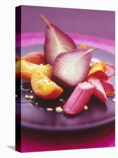 Poached Fruit (Pears, Rhubarb, Peaches)-Maja Smend-Stretched Canvas