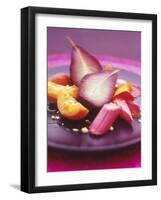 Poached Fruit (Pears, Rhubarb, Peaches)-Maja Smend-Framed Photographic Print