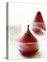 Poached Pears in Red Wine-Debi Treloar-Stretched Canvas