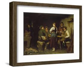 Poachers in a Mountain Cabin, 1876-Franz Von Defregger-Framed Giclee Print