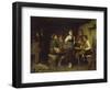 Poachers in a Mountain Cabin, 1876-Franz Von Defregger-Framed Giclee Print