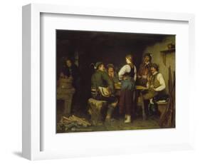 Poachers in a Mountain Cabin, 1876-Franz Von Defregger-Framed Giclee Print