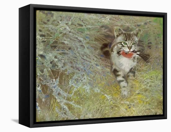 Poaching Cat, 1910-Jean Bloé Niestle-Framed Stretched Canvas