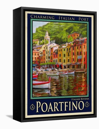 Poartfino Italian Riviera 2-Anna Siena-Framed Stretched Canvas