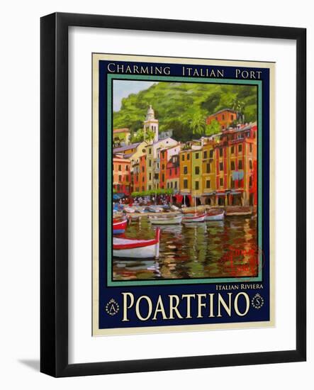 Poartfino Italian Riviera 2-Anna Siena-Framed Giclee Print