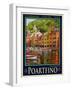 Poartfino Italian Riviera 2-Anna Siena-Framed Giclee Print