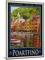 Poartfino Italian Riviera 2-Anna Siena-Mounted Giclee Print