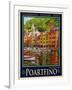 Poartfino Italian Riviera 2-Anna Siena-Framed Giclee Print