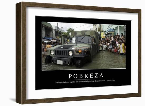 Pobreza. Cita Inspiradora Y Póster Motivacional-null-Framed Photographic Print