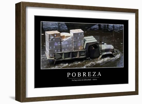 Pobreza. Cita Inspiradora Y Póster Motivacional-null-Framed Photographic Print