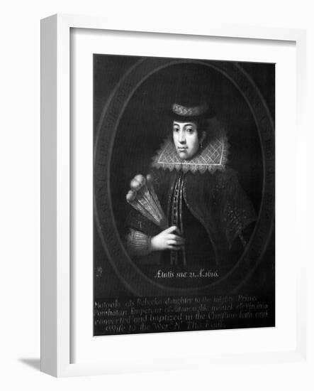 Pocahontas, 1616-null-Framed Giclee Print