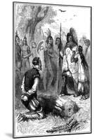 Pocahontas Saves Captain Smith's Life, 1607-null-Mounted Giclee Print