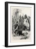Pocahontas Saves Captain Smith's Life. Pocahontas-null-Framed Giclee Print