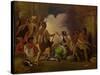 Pocahontas Saving the Life of Captain John Smith, C.1836-40-John Gadsby Chapman-Stretched Canvas