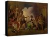 Pocahontas Saving the Life of Captain John Smith, C.1836-40-John Gadsby Chapman-Stretched Canvas