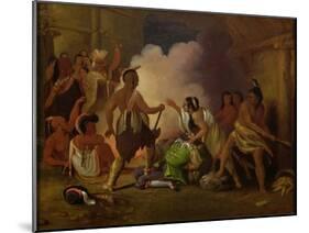 Pocahontas Saving the Life of Captain John Smith, C.1836-40-John Gadsby Chapman-Mounted Giclee Print