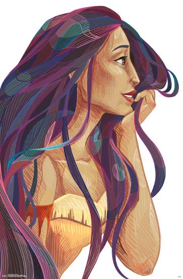 POCAHONTAS - STYLIZED-null-Lamina Framed Poster