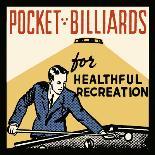 Pocket Billiards for Healthful Recreation-Retro Series-Stretched Canvas