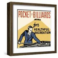 Pocket Billiards for Healthful Recreation-null-Framed Art Print