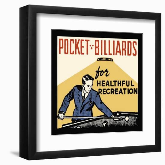 Pocket Billiards for Healthful Recreation-null-Framed Giclee Print