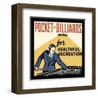 Pocket Billiards for Healthful Recreation-null-Framed Giclee Print