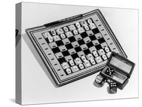 Pocket Chess and Draughts-Elsie Collins-Stretched Canvas