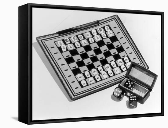 Pocket Chess and Draughts-Elsie Collins-Framed Stretched Canvas