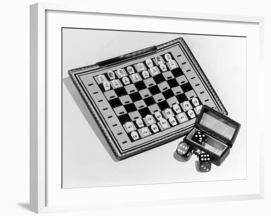 Pocket Chess and Draughts-Elsie Collins-Framed Photographic Print