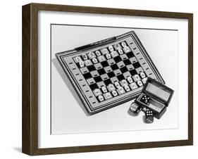 Pocket Chess and Draughts-Elsie Collins-Framed Photographic Print