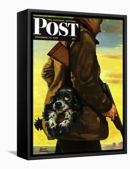 "Pocket Pal," Saturday Evening Post Cover, November 17, 1945-Albert Staehle-Framed Stretched Canvas