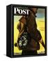 "Pocket Pal," Saturday Evening Post Cover, November 17, 1945-Albert Staehle-Framed Stretched Canvas