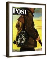 "Pocket Pal," Saturday Evening Post Cover, November 17, 1945-Albert Staehle-Framed Giclee Print