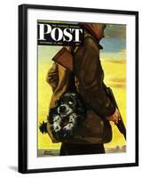 "Pocket Pal," Saturday Evening Post Cover, November 17, 1945-Albert Staehle-Framed Giclee Print