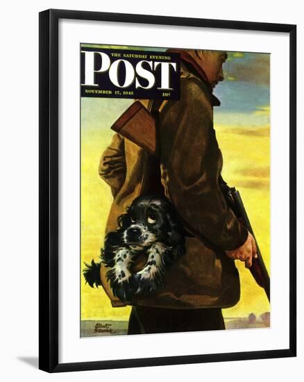 "Pocket Pal," Saturday Evening Post Cover, November 17, 1945-Albert Staehle-Framed Giclee Print