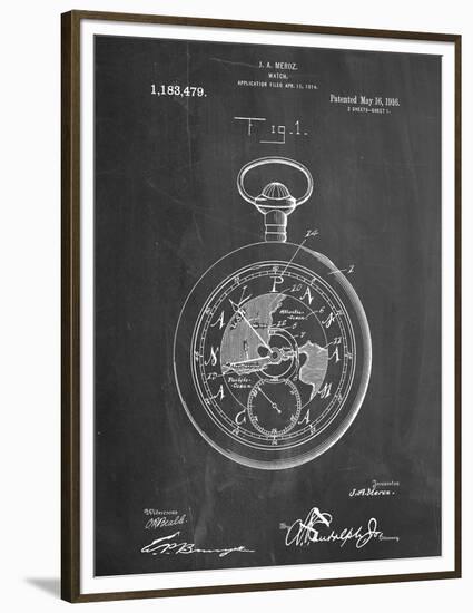 Pocket Watch Patent-null-Framed Premium Giclee Print