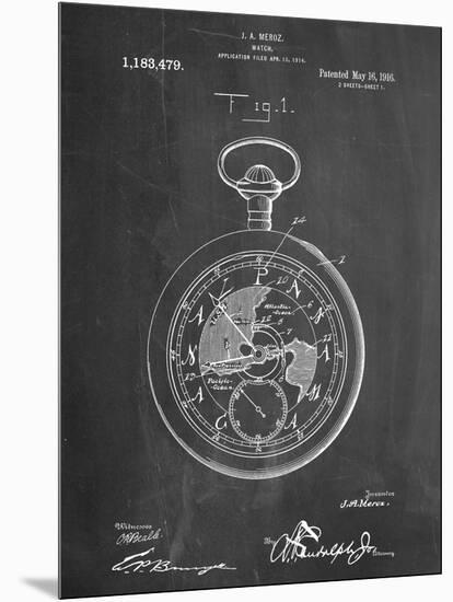 Pocket Watch Patent-null-Mounted Premium Giclee Print