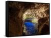 Poco Encantado Cave and Clear Water in Chapada Diamantina, Brazil-Alex Saberi-Framed Stretched Canvas