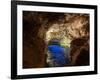 Poco Encantado Cave and Clear Water in Chapada Diamantina, Brazil-Alex Saberi-Framed Photographic Print