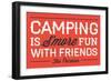 Poconos, Pennsylvania - Camping is Smore Fun - Simply Said - Lantern Press Artwork-Lantern Press-Framed Art Print